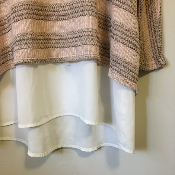 Key To My Heart Bilayer Striped Knit Wrap Back Top + Undertop U.S.A Made - Picture 6 of 15